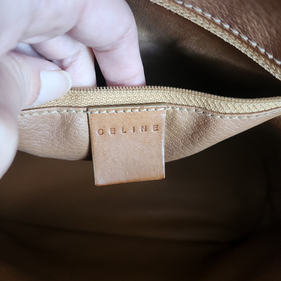 Céline Vintage Macadam Canvas Hand Bag PVC Leather Beige - Picture 9 of 16